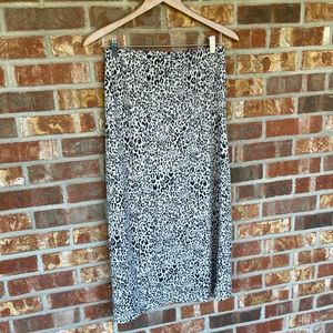 Fuzzy Snow Leopard Skirt